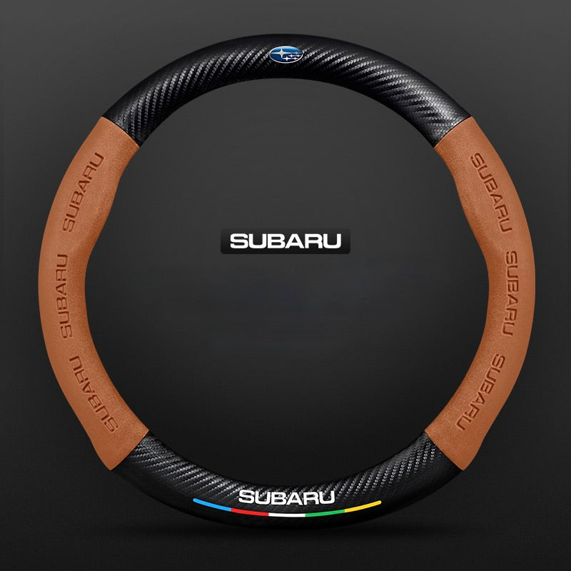 TrackVibe | Черен калъф за волан от карбонов велур – противоплъзгащ и устойчив на износване