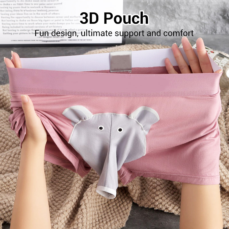 🐘Férfi légáteresztő boxeralsó 3D zsebbel🩲
