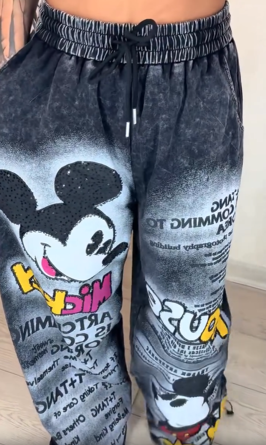 Модерни дънки с широки крачоли в горещ керемиден цвят