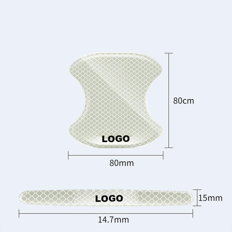 Стикер за дръжка на вратата на автомобил (панел на вратата + лента против сблъсък / комплект от 8 броя)