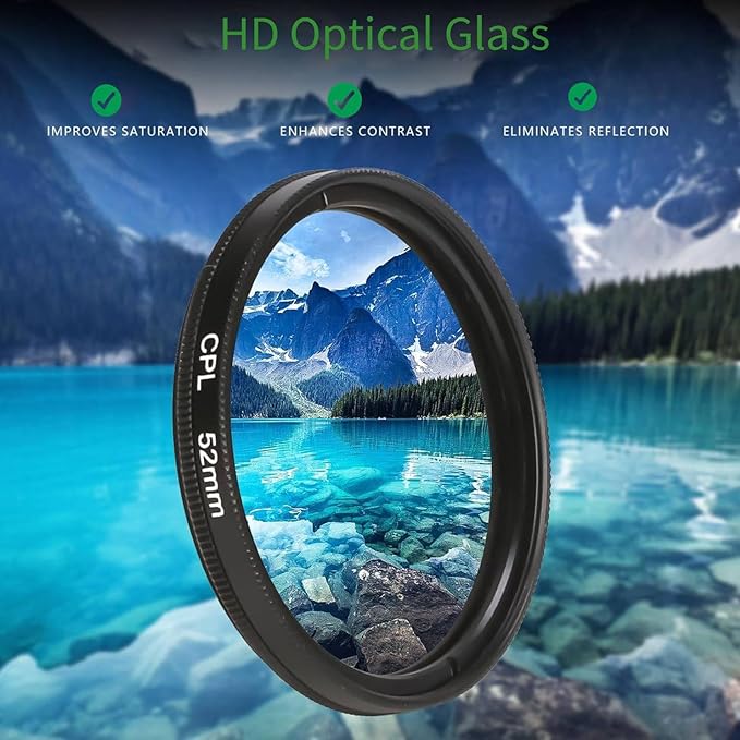 Heysliy 52mm CPL филтър за телефон с клипс