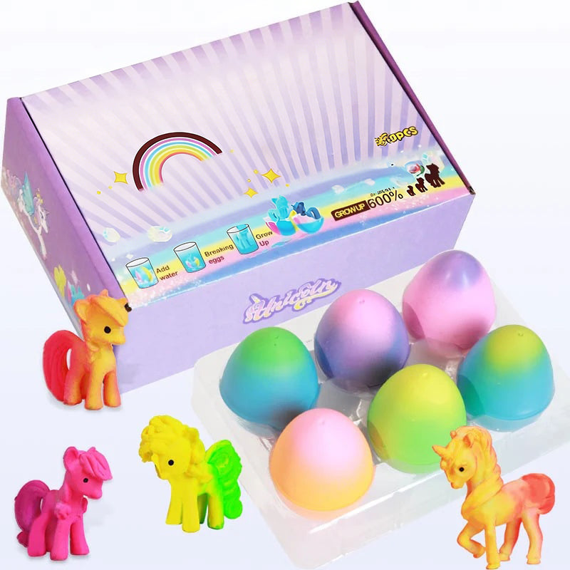 🦄6 db-os csomag növekvő unikornis keltetőtojás