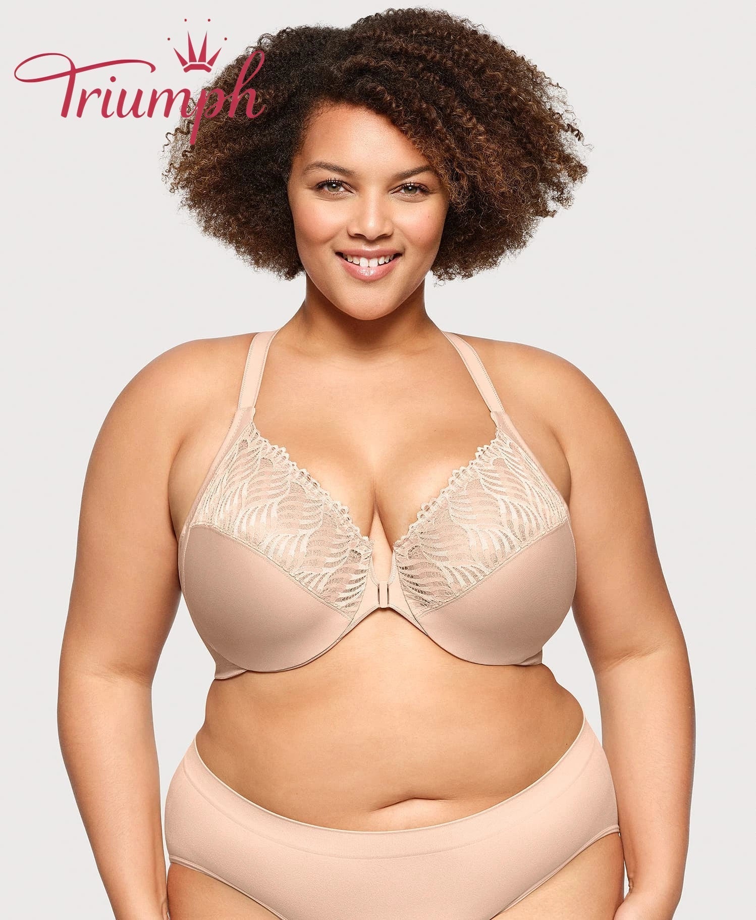 Triumph - (4 бр.) - 💖Сутиен с Т-образно деколте и закопчаване отпред