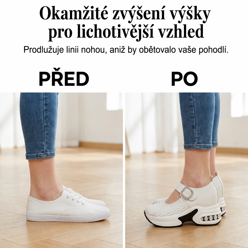 Azonnali, kényelmes alaknövelés női platform Mary Jane papuccsal, légáteresztő, szőtt felsőrésszel. Utánvétes fizetés! 👡