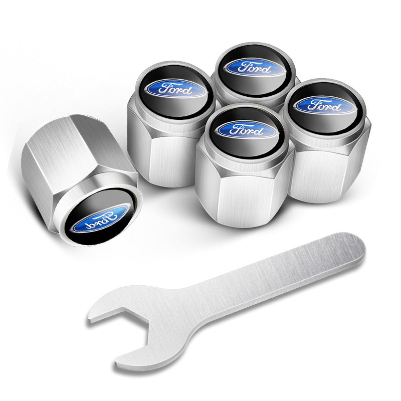 🔥Капачки за вентили за автомобилни гуми (5 бр. + 1 гаечен ключ)