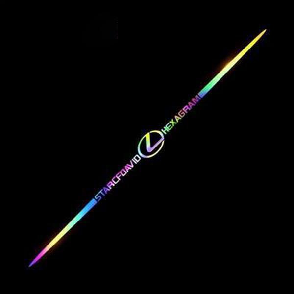 3D цветни лазерно отразяващи стикери за кола 4 бр.