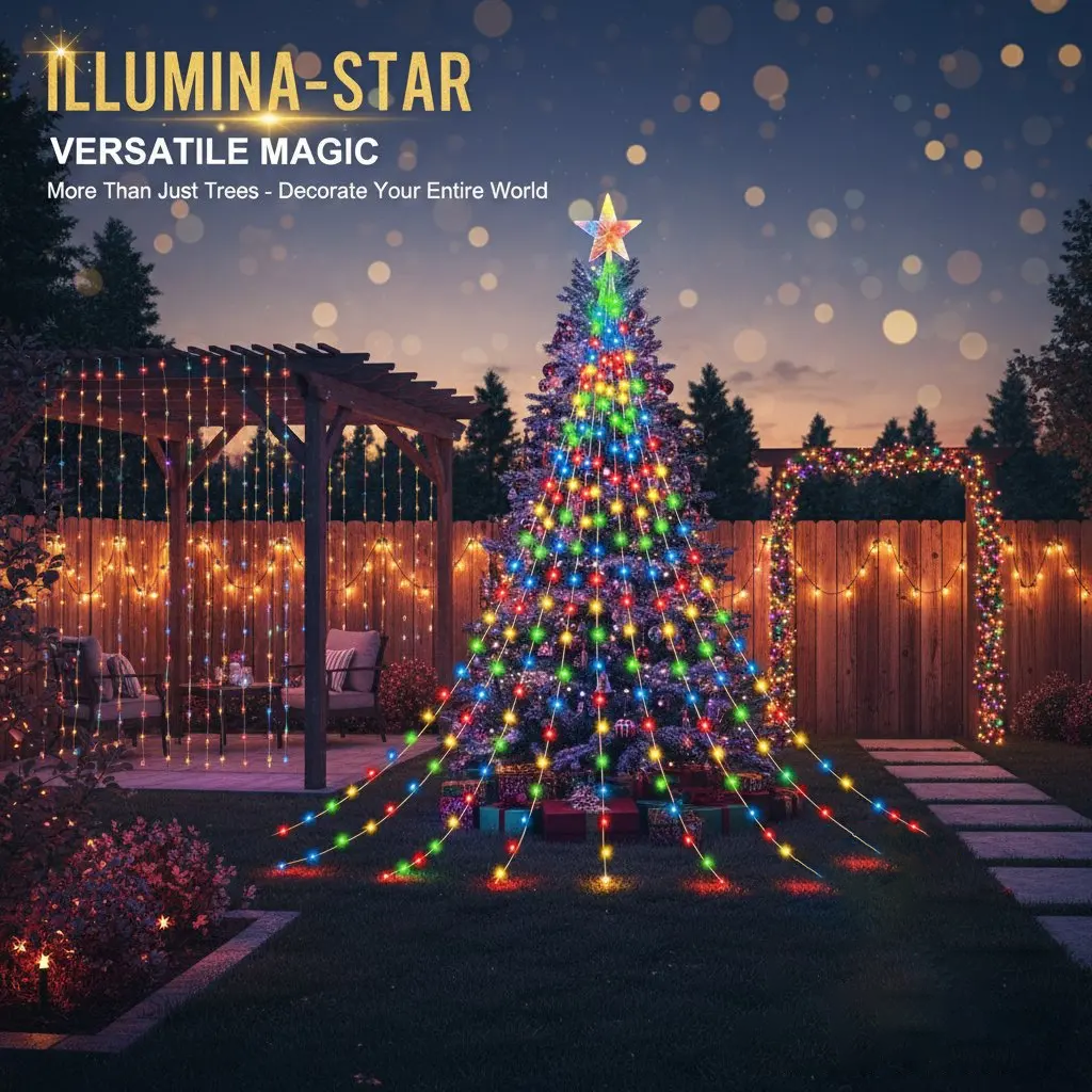 🎁Ранна празнична разпродажба 50% ОТСТЪПКА🎄Коледни светлини „Каскада от звезди“