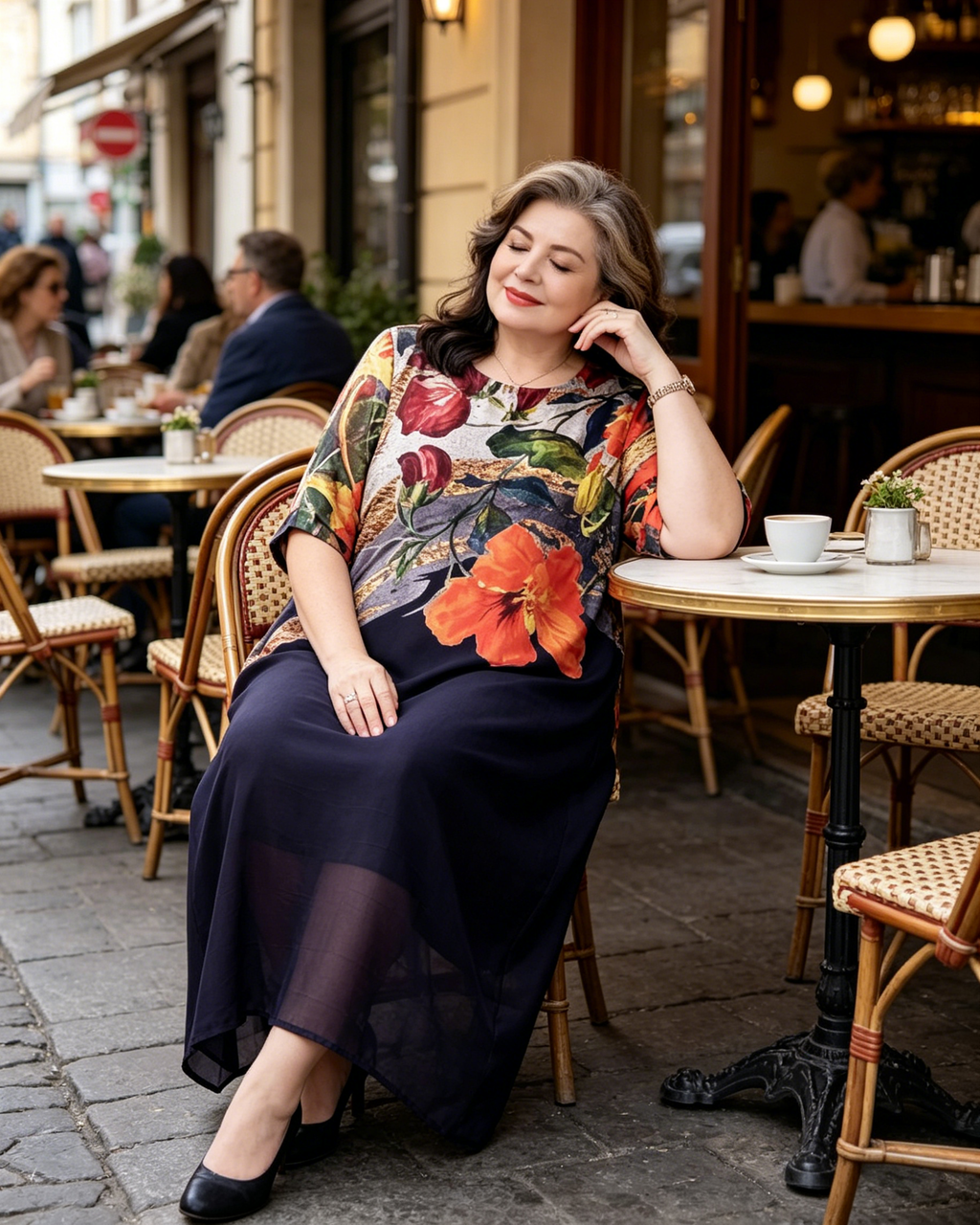 👗Elegáns virágmintás ruhák molett méretű nőknek