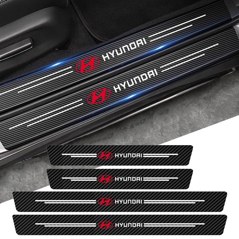 Протектор за прагове от въглеродни влакна (8 бр.)