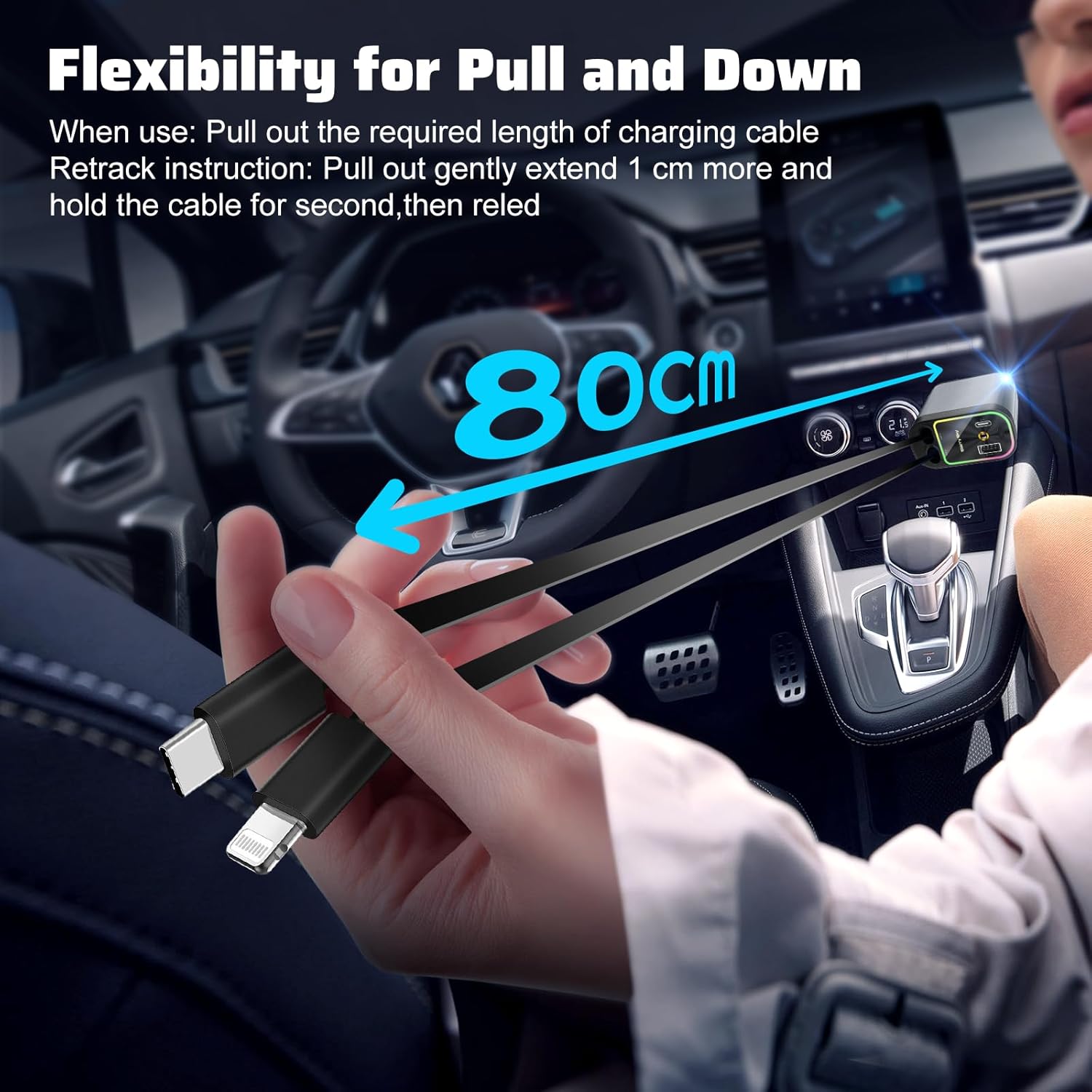 Нов модел 2025 с прибиращо се 4-в-1 бързо зарядно за мобилен телефон Starlight