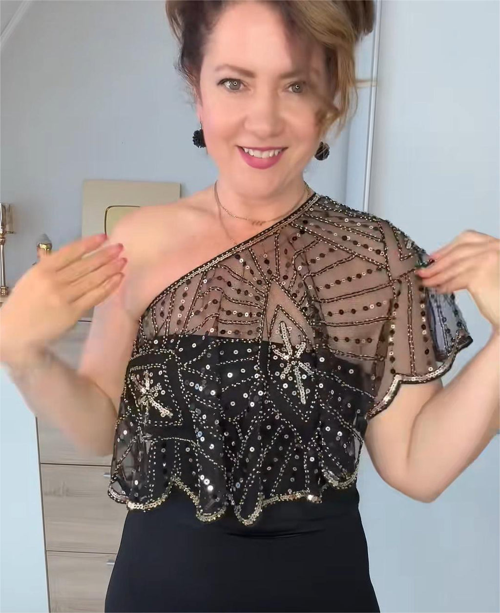 ⏳Ограничена оферта ⏰ Винтидж дантелен шал с мъниста