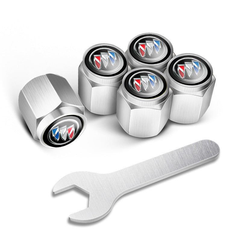 🔥Капачки за вентили за автомобилни гуми (5 бр. + 1 гаечен ключ)