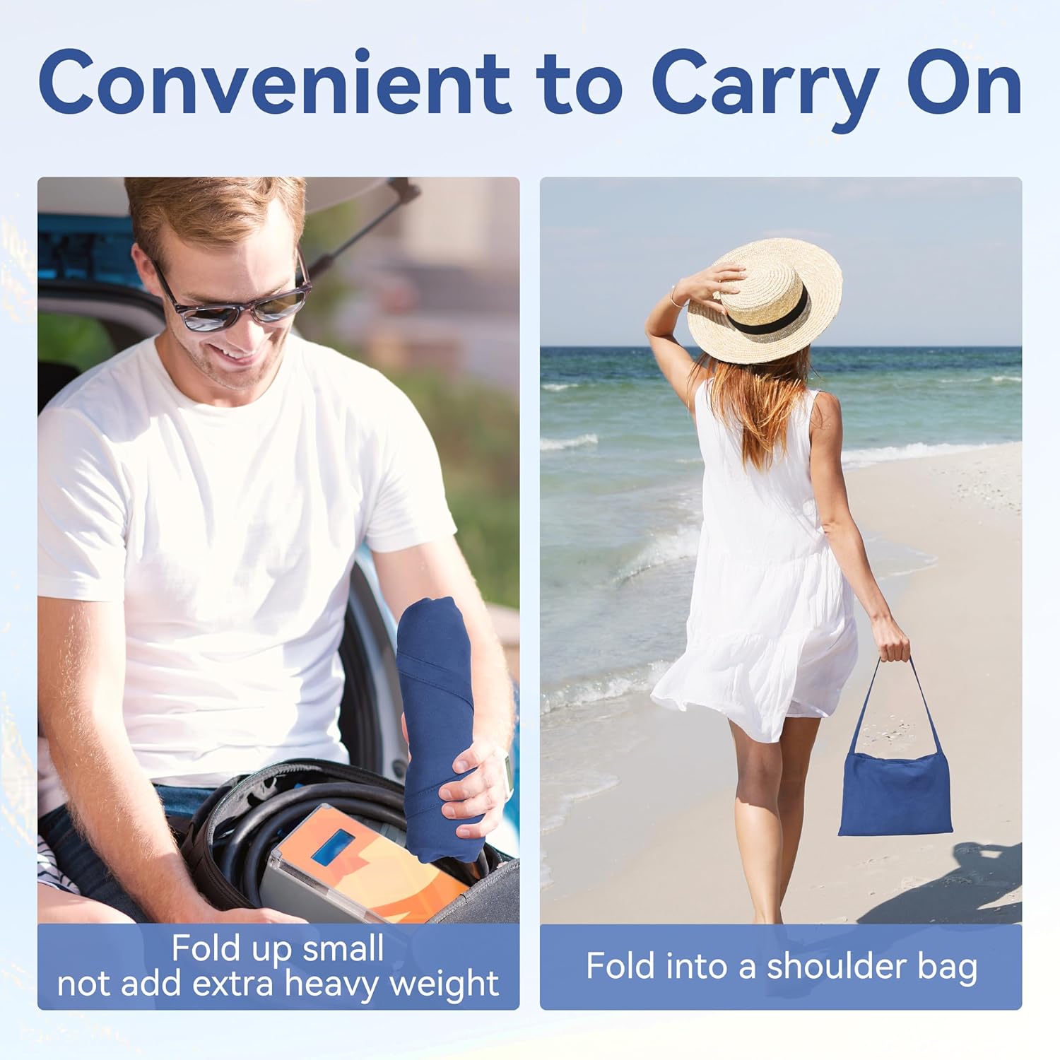 🏖️🌞 Кърпа за слънчеви бани в чанта с джобове за съхранение💦