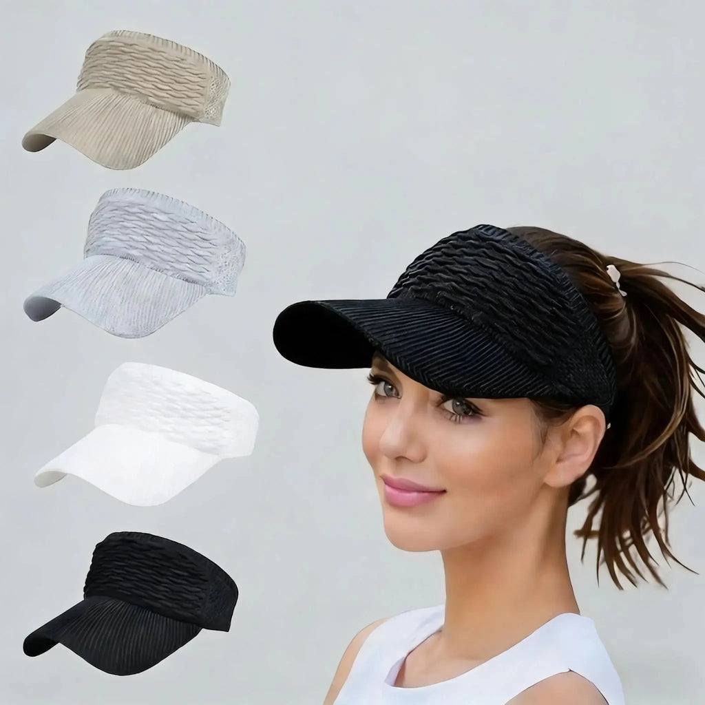 ☀️🧢 Napellenző lyukkal magas copfnak – UV-szűrős, lélegző, kültéri tevékenységekhez és mindennapi használatra