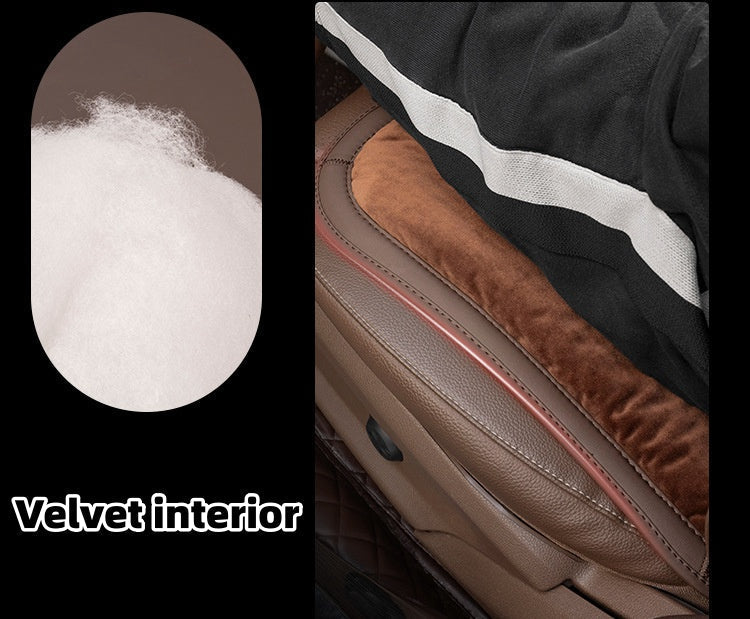 Къса плюшена възглавница за зимни столчета за кола