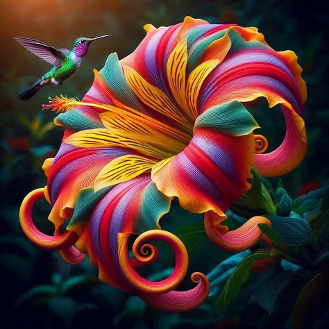 Семена на цвете Rainbow Swirl Spiral – рядко цвете