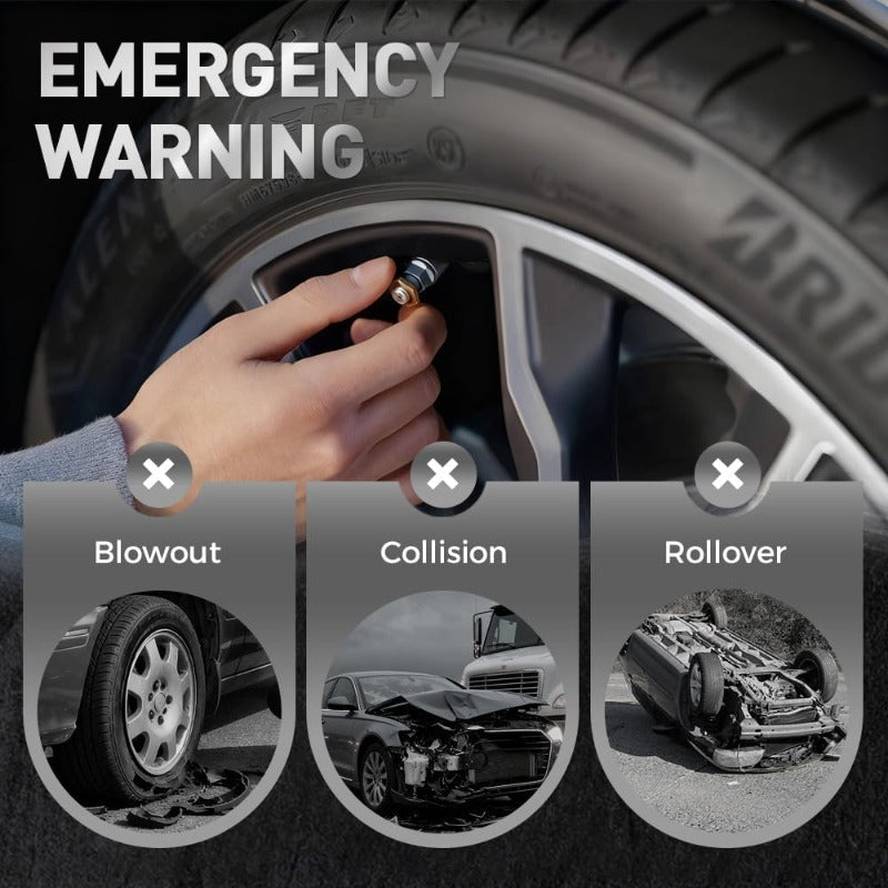 3-цветни капачета за предупреждение за налягането в гумите