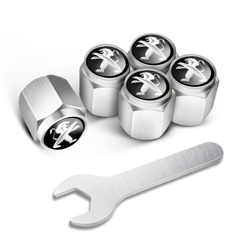 🔥Капачки за вентили за автомобилни гуми (5 бр. + 1 гаечен ключ)