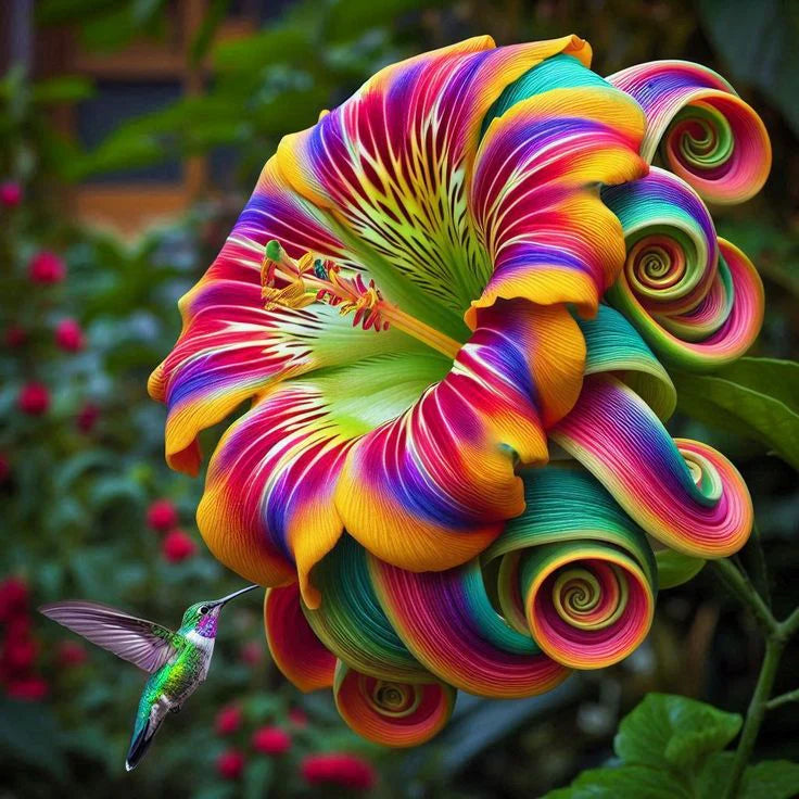 🌈Семена на цвете Rainbow Swirl Spiral - рядко цвете