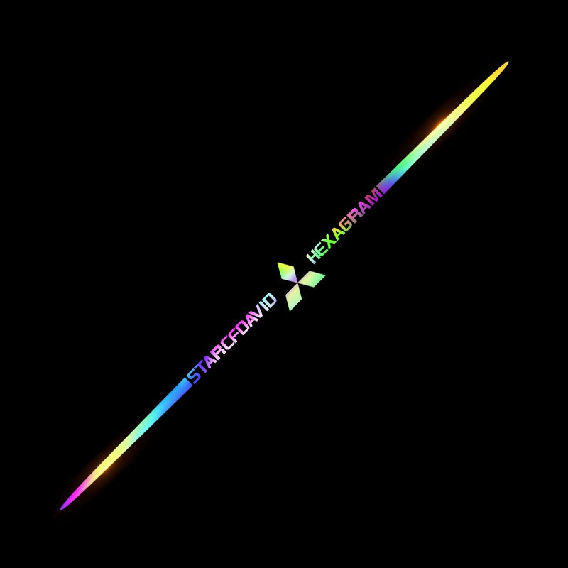 3D цветни лазерно отразяващи стикери за кола 4 бр.