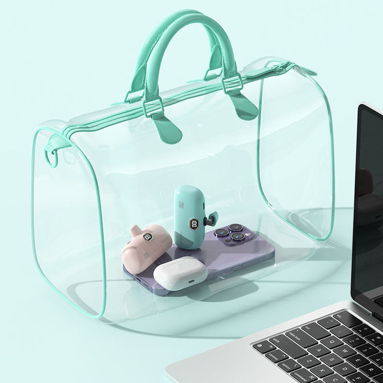 Преносима, безжична батерия с форма на червило и капацитет 5000 mAh