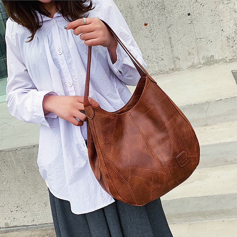 【 Ново от 2025 г.】 Дамски ретро чанти за през рамо с голям капацитет от мека кожа