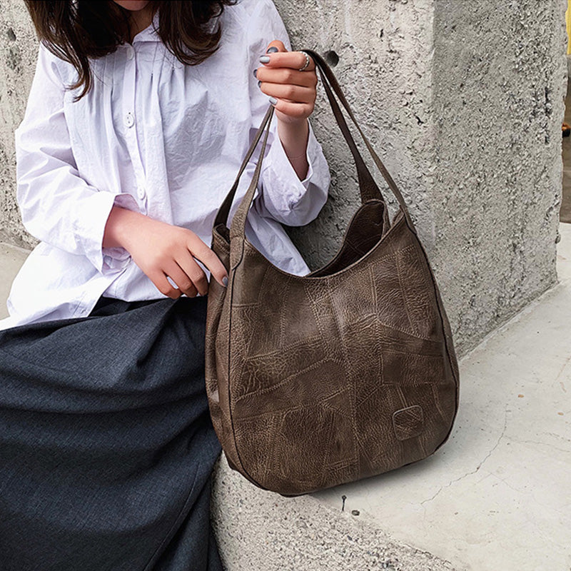 【 Ново от 2025 г.】 Дамски ретро чанти за през рамо с голям капацитет от мека кожа