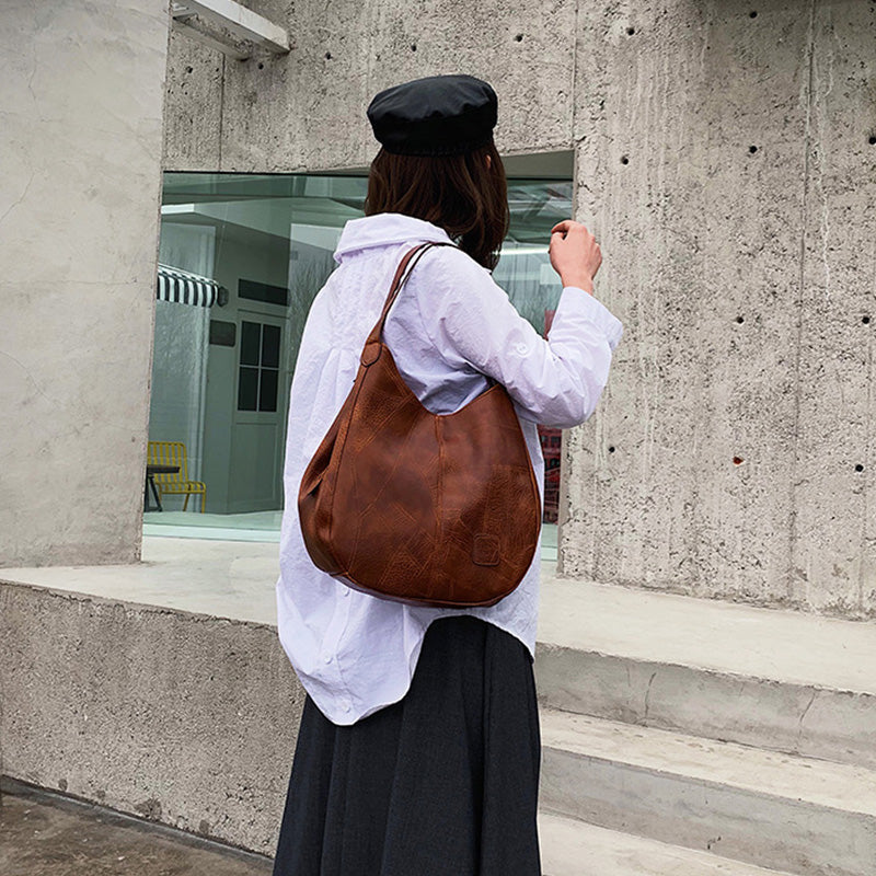 【 Ново от 2025 г.】 Дамски ретро чанти за през рамо с голям капацитет от мека кожа