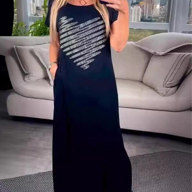 Дълга рокля с цепки отстрани