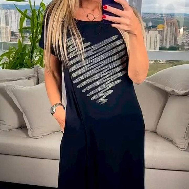 Дълга рокля с цепки отстрани