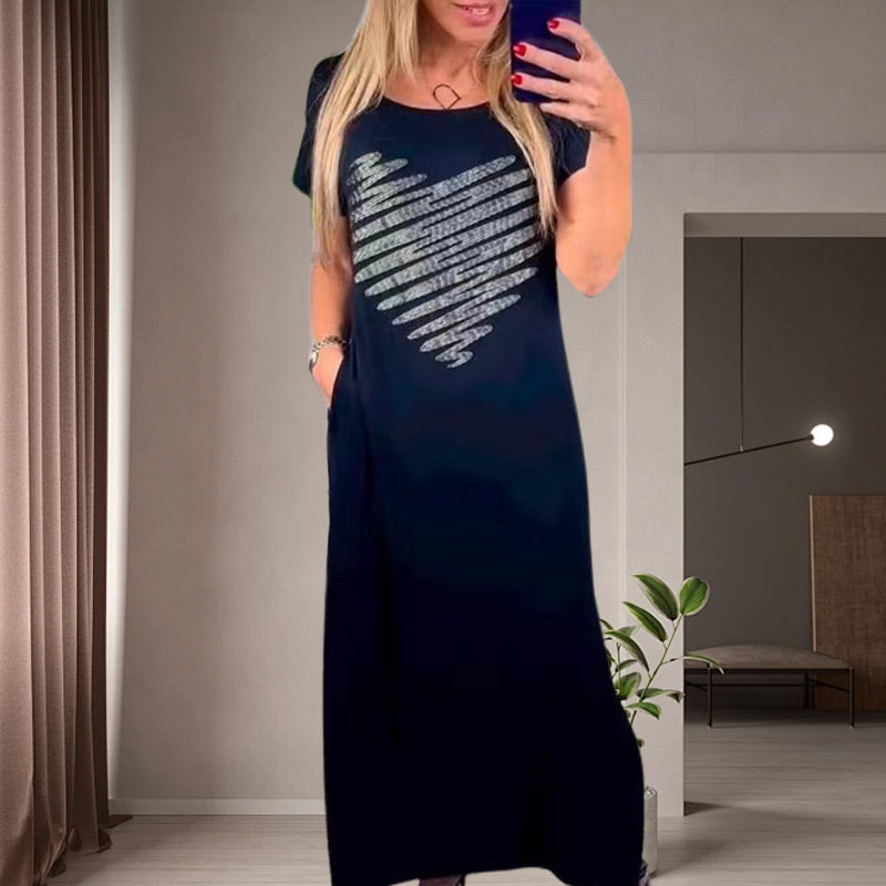 Дълга рокля с цепки отстрани