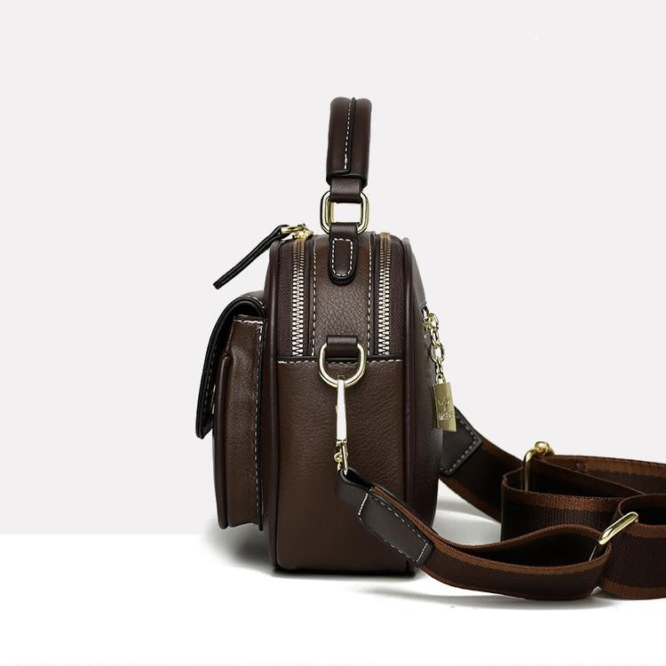 【🎊Нови продукти 30% отстъпка】👜Елегантна двупластова чанта през рамо с широка презрамка