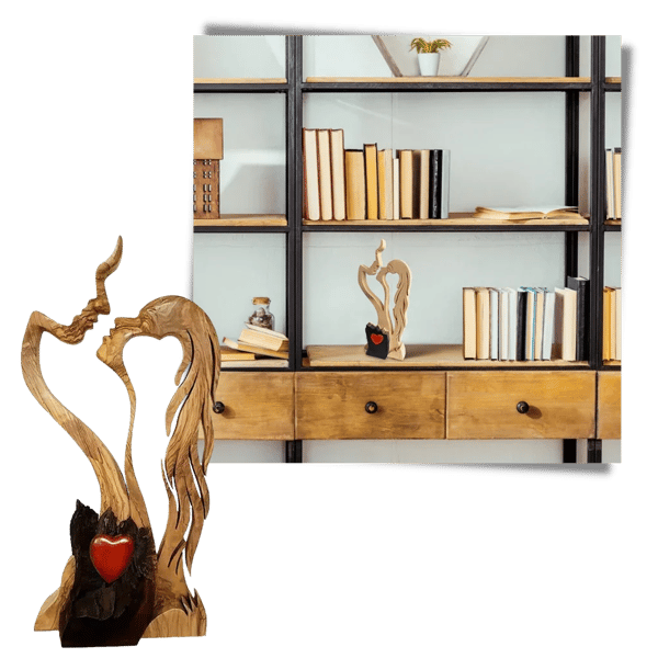 Дървени декоративни орнаменти за двойка, креативно декоративно изкуство