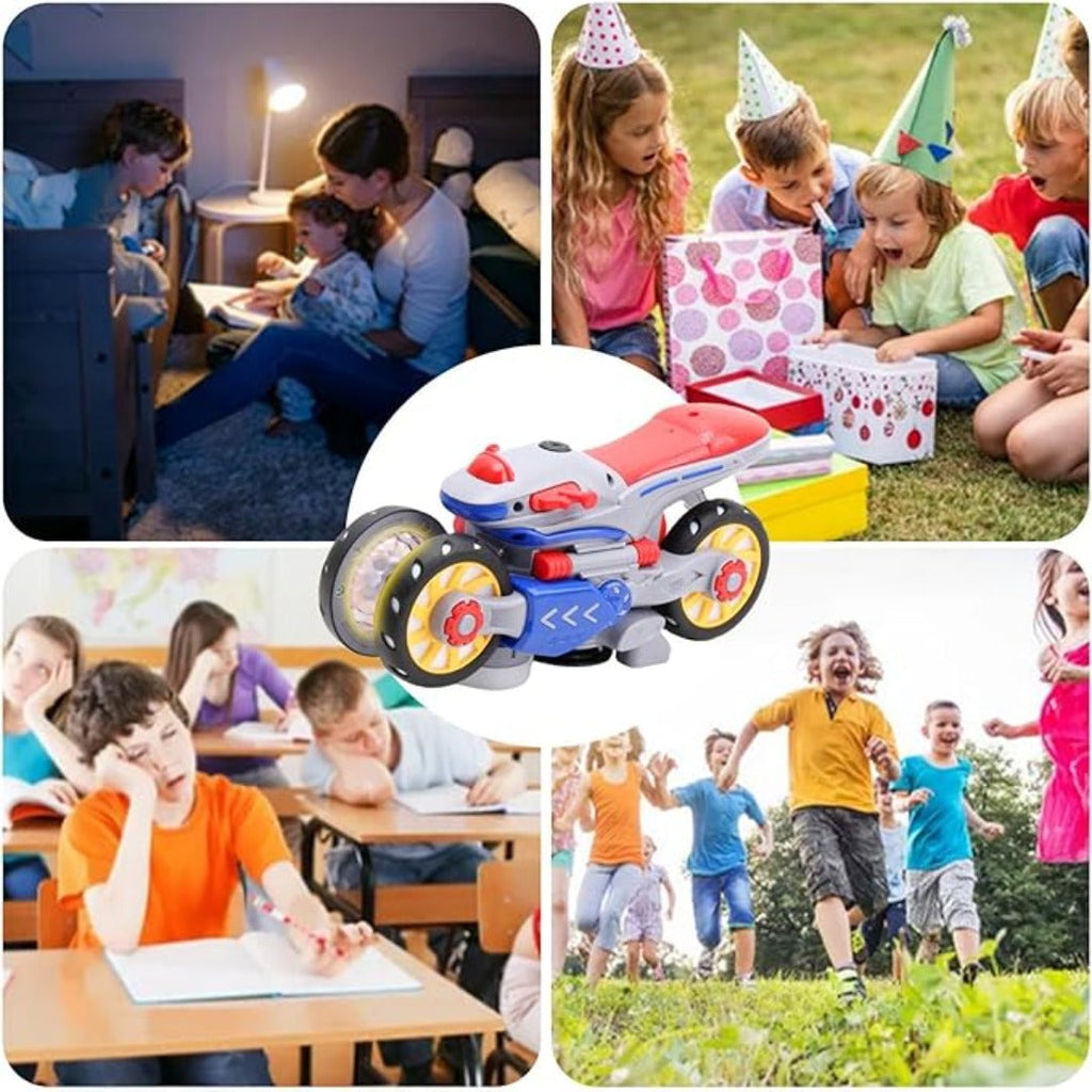 【🎁Най-добрият подарък за дете】🏍️Деформация мотоциклет със светлина и музика