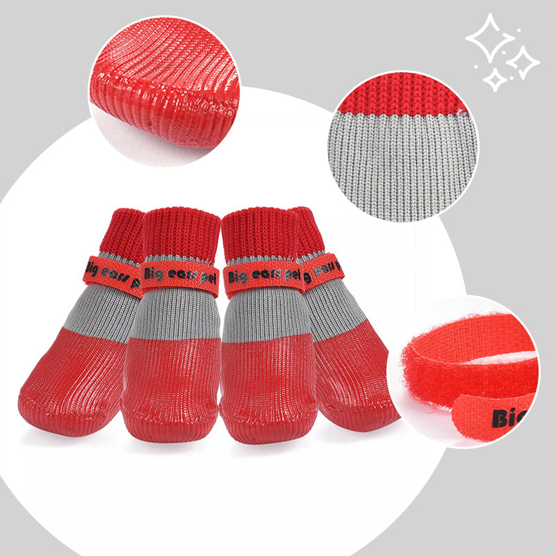 🐶2 чифта водоустойчиви чорапи за кучета с неплъзгащи се елементи