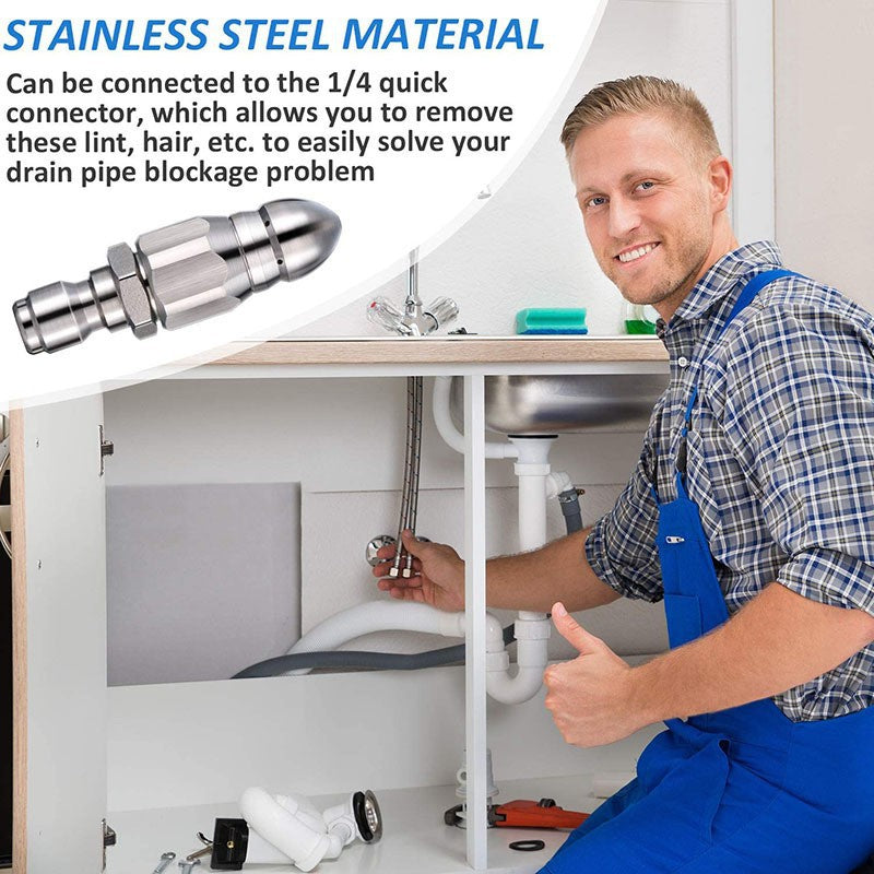 💝Мощна дюза за почистване и отпушване на тръби💥