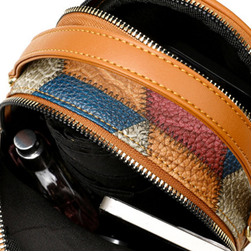 Дамска чанта през рамо с ретро геометричен модел