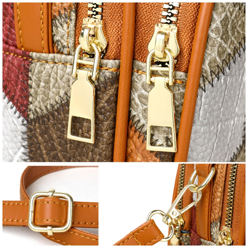 Дамска чанта през рамо с ретро геометричен модел