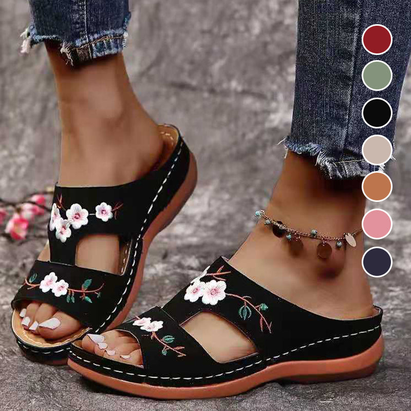 🏖️Удобни дамски чехли с отворени пръсти на платформи