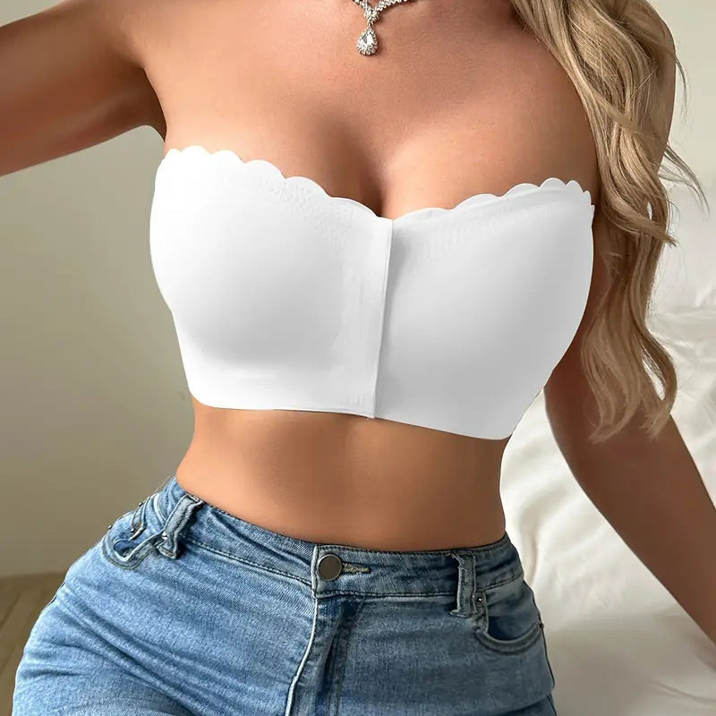 💕Pánt nélküli bandeau melltartó elöl záródóval💯
