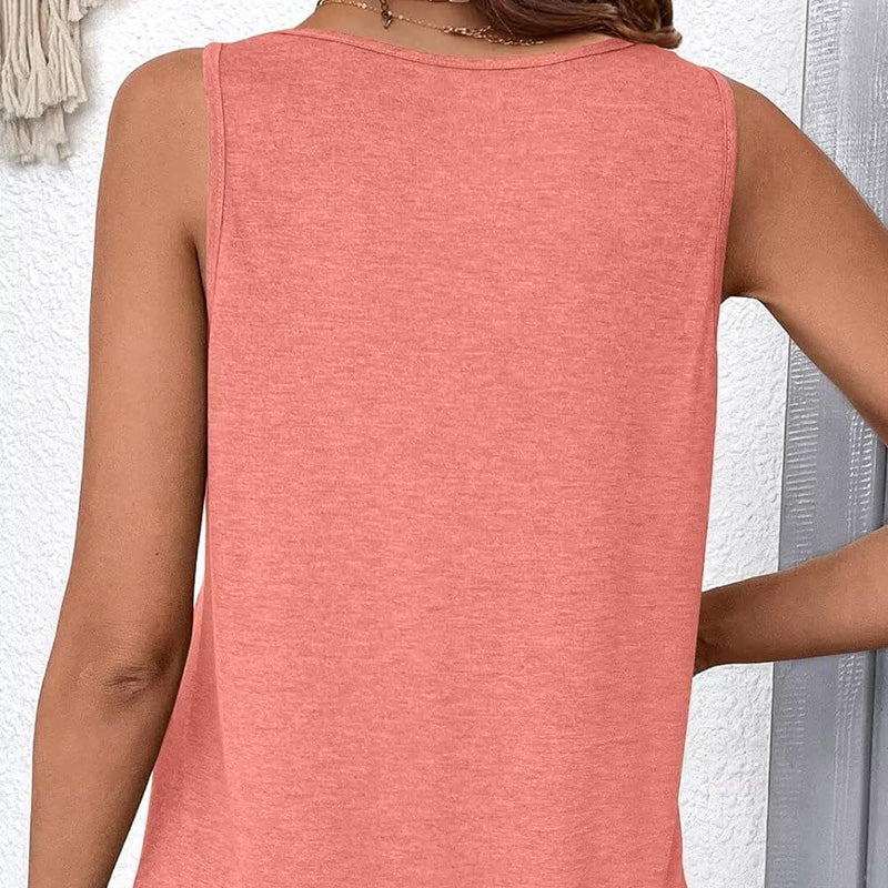 👚Női ujjatlan V-nyakú póló