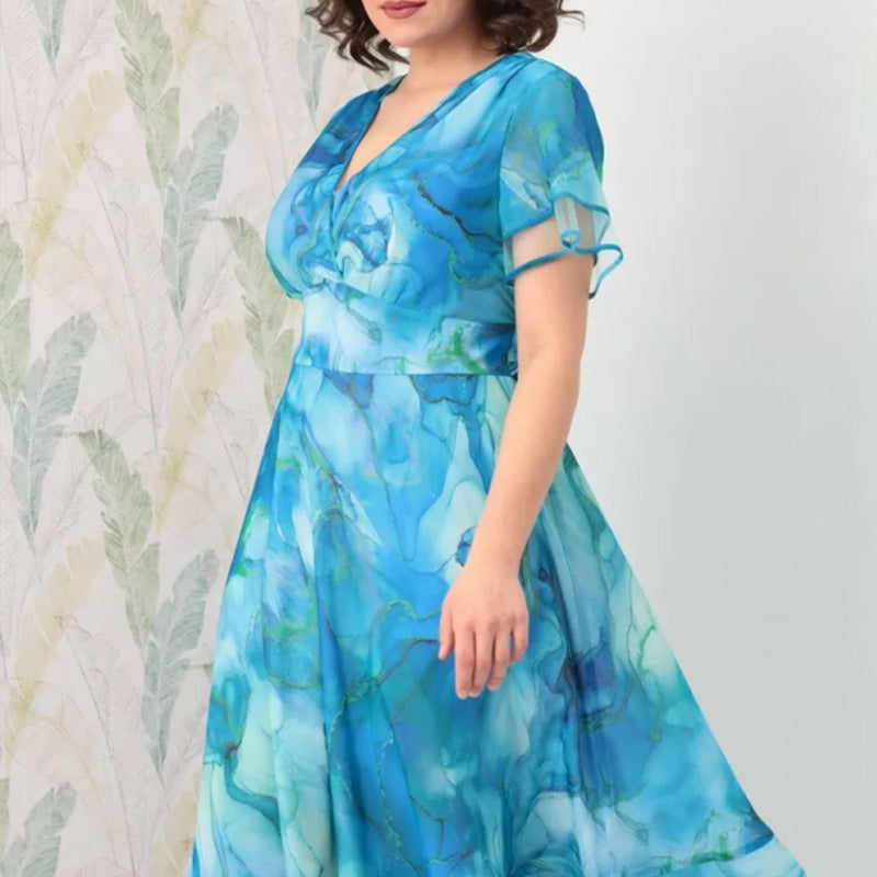 🌸Дамска ефирна миди рокля