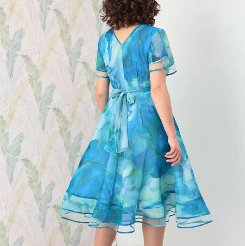 🌸Дамска ефирна миди рокля