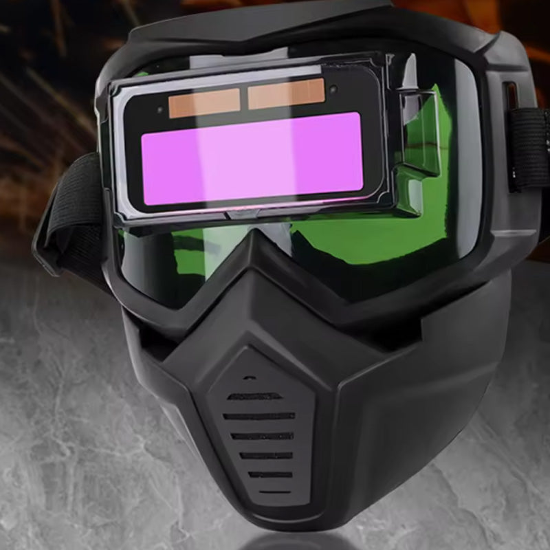 ⚡Автоматично затъмняваща маска за заваряване за цялото лице✨