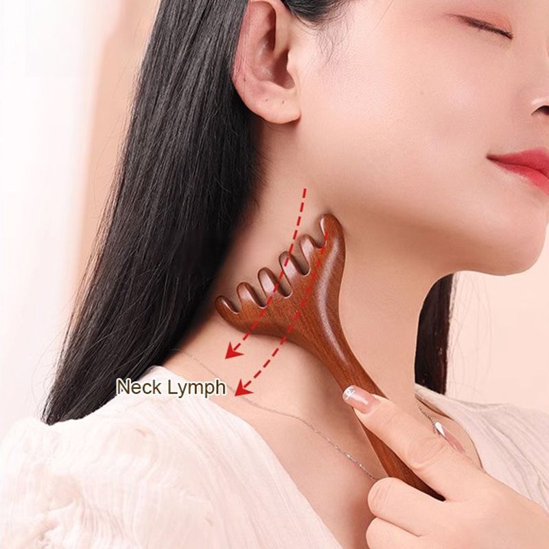 Гребен за масаж на меридианите с шест нокътя