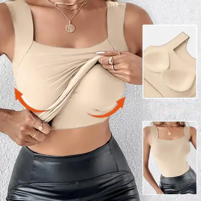 🌟 2026 Legnépszerűbb Termék 💖 (M-3XL) Formáló Top Beépített Melltartóval 💃