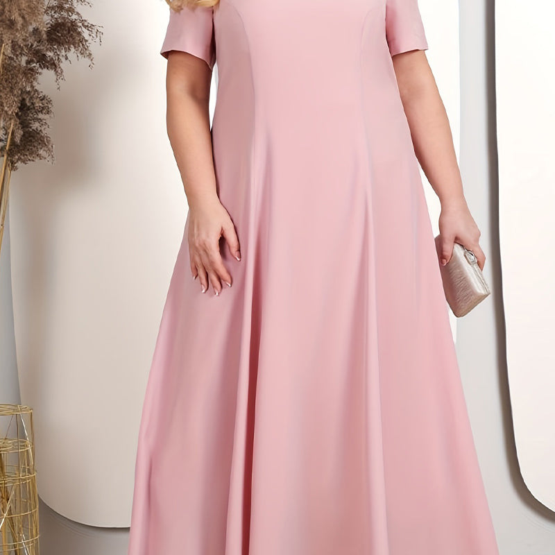 ✨Дамска едноцветна рокля с бродирано дантелено яке