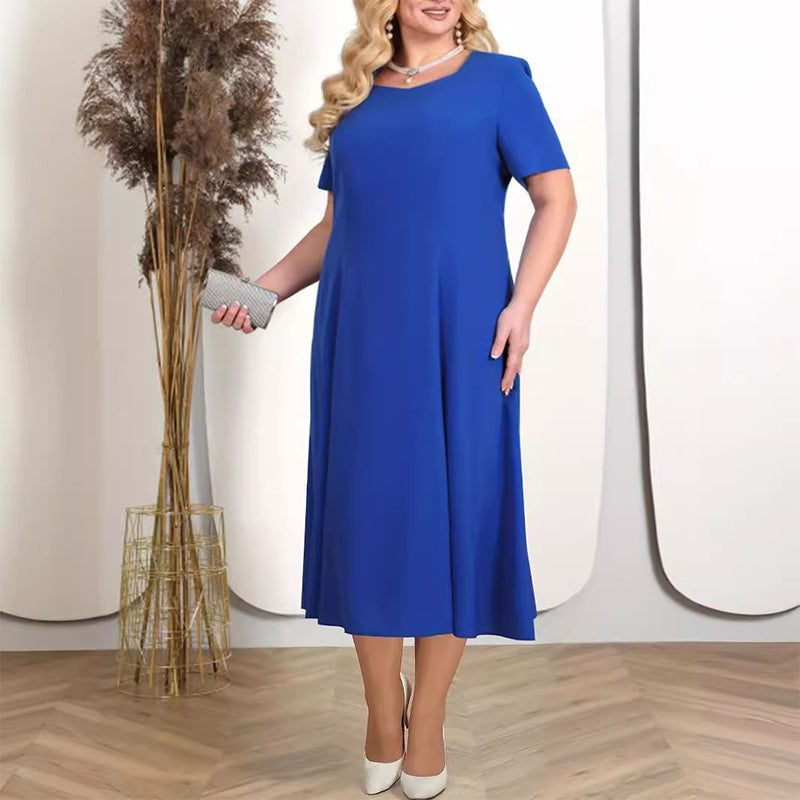 ✨Дамска едноцветна рокля с бродирано дантелено яке