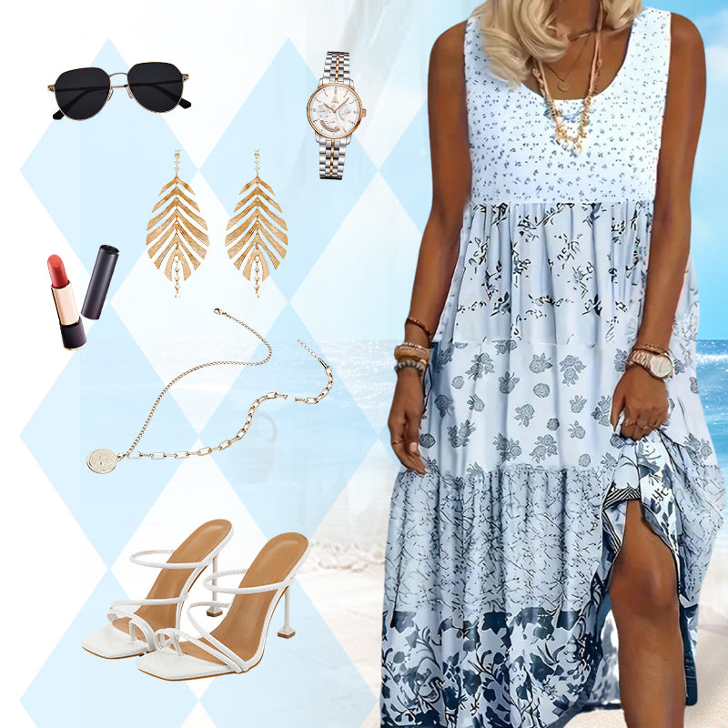 ✨👗 Рокля без ръкави в бохо стил за жени