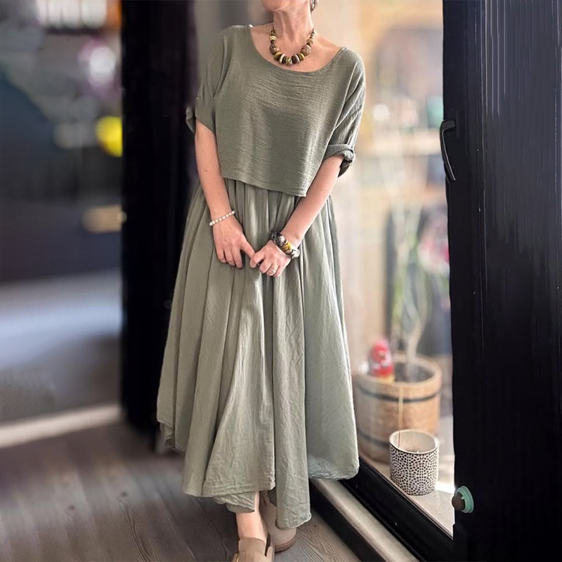 【S-5XL】👗Egyszínű hosszú szoknya szett